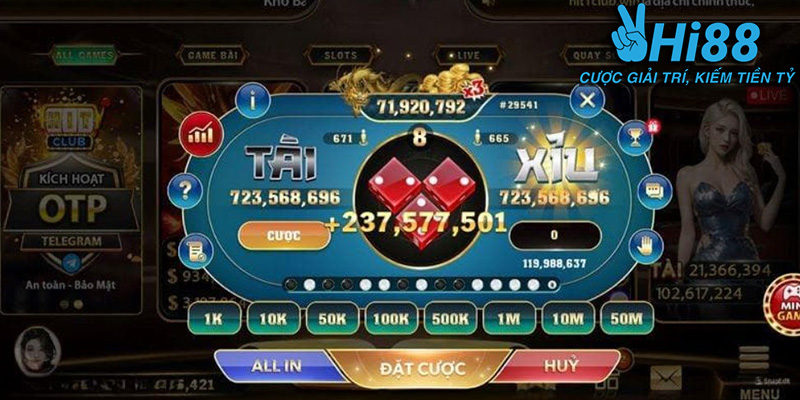 Trải nghiệm chơi game tại Casino Hi88