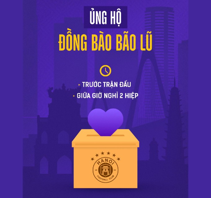 Hà Nội FC đã kêu gọi sự chung tay, góp sức của cộng đồng trong trận đấu mở màn V.League gặp Bình Định